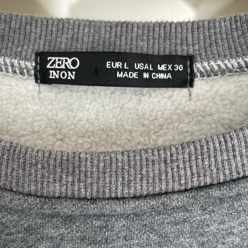 Zara Zero in On Graphic Girls Crewneck Sweatshirt Neon/Gray 80sVibe - Picture 13 of 14